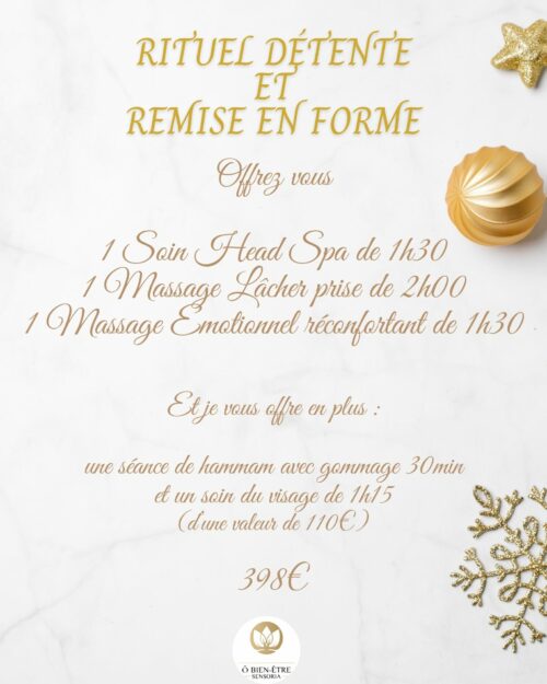 o bien être sensoria Libourne offre de noel